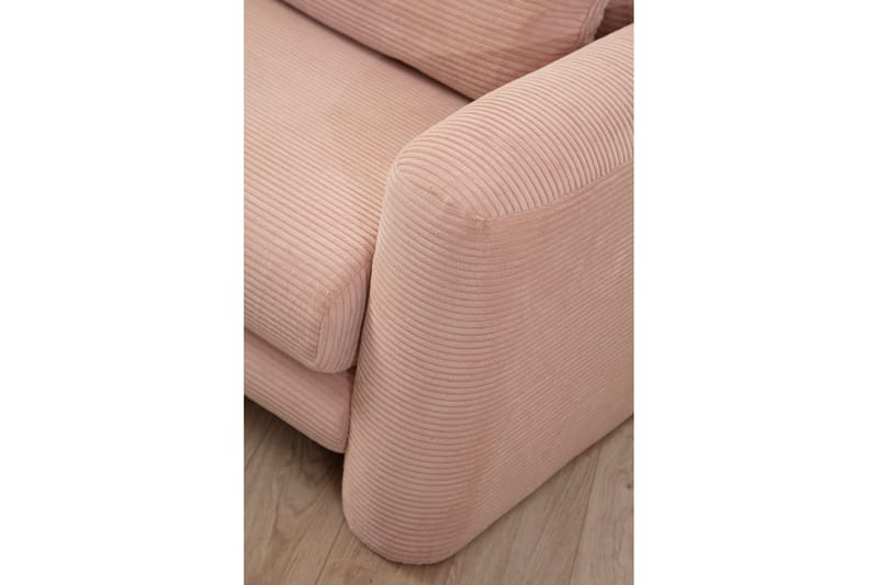 Makhan Soffa m. Divan 3-sits - Rosa - Möbler - Soffa - Divansoffor & schäslongsoffa