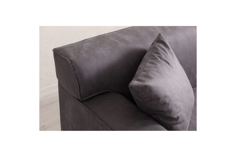 Malpani Soffa med Divan 3-sits - Antracit - Möbler - Soffa - Divansoffor & schäslongsoffa