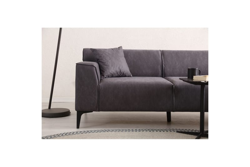 Malpani Soffa med Divan 3-sits - Antracit - Möbler - Soffa - Divansoffor & schäslongsoffa