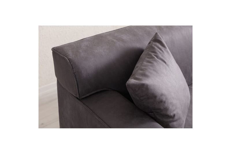 Malpani Soffa med Divan 3-sits - Antracit - Möbler - Soffa - Divansoffor & schäslongsoffa
