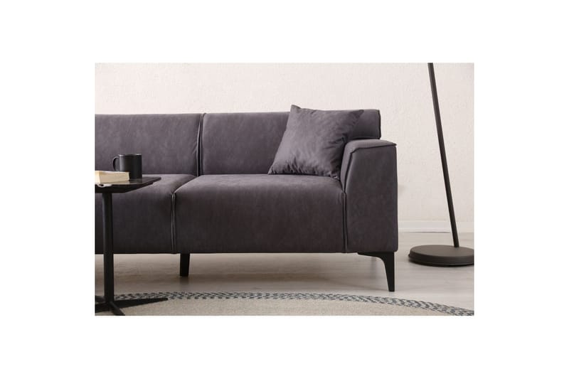 Malpani Soffa med Divan 3-sits - Antracit - Möbler - Soffa - Divansoffor & schäslongsoffa