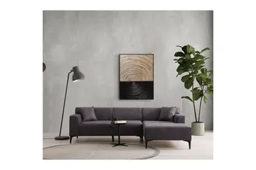 Malpani Soffa med Divan 3-sits - Antracit - Möbler - Soffa - Divansoffor & schäslongsoffa