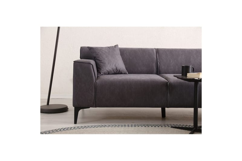 Malpani Soffa med Divan 3-sits - Antracit - Möbler - Soffa - Divansoffor & schäslongsoffa