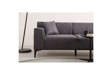 Malpani Soffa med Divan 3-sits - Antracit - Möbler - Soffa - Divansoffor & schäslongsoffa