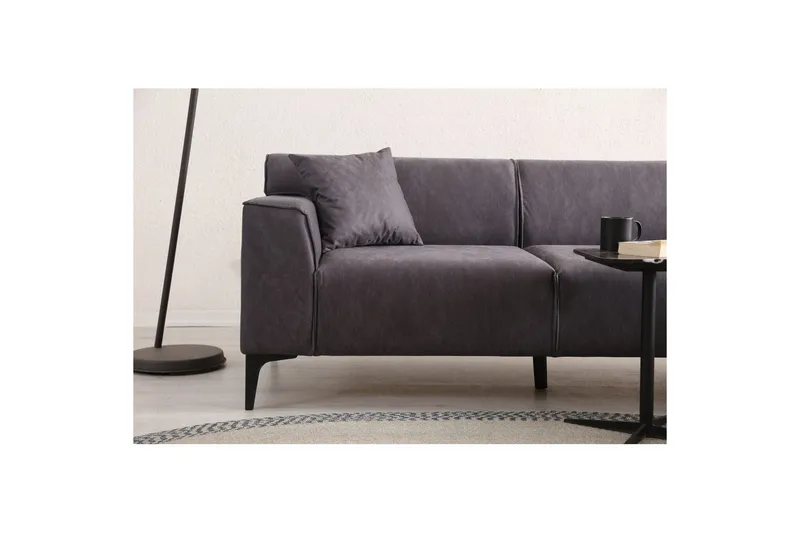 Malpani Soffa med Divan 3-sits - Antracit - Möbler - Soffa - Divansoffor & schäslongsoffa