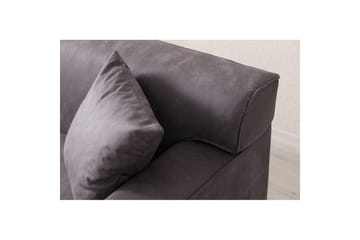 Malpani Soffa med Divan 3-sits - Antracit - Möbler - Soffa - Divansoffor & schäslongsoffa