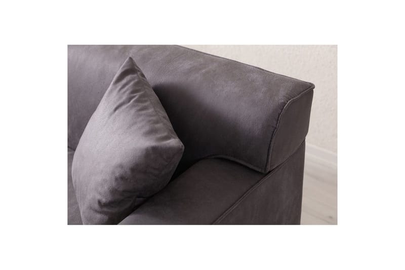 Malpani Soffa med Divan 3-sits - Antracit - Möbler - Soffa - Divansoffor & schäslongsoffa