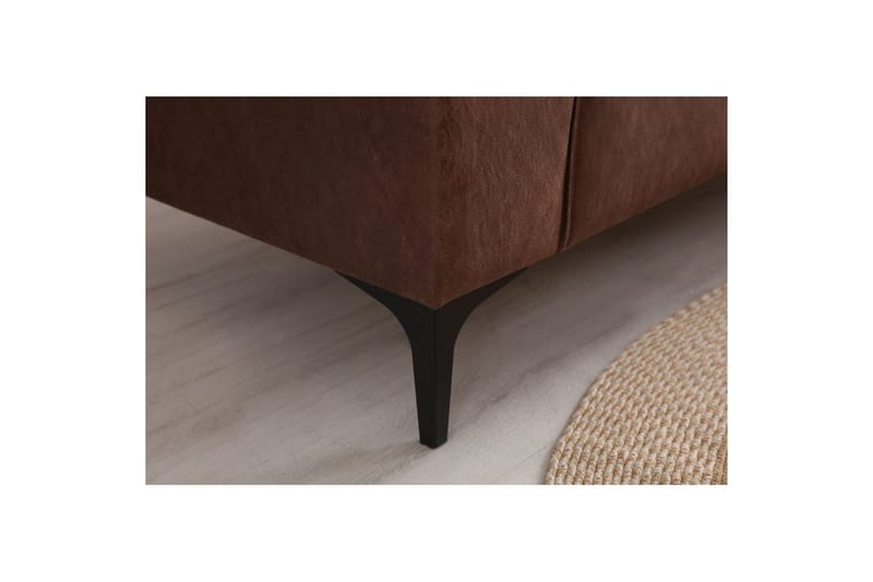 Malpani Soffa med Divan 3-sits - Cognac - Möbler - Soffa - Divansoffor & schäslongsoffa