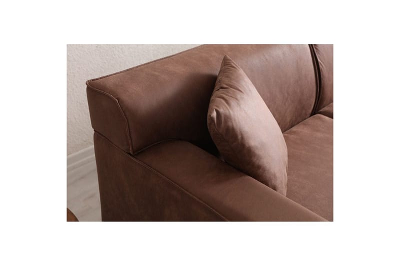 Malpani Soffa med Divan 3-sits - Cognac - Möbler - Soffa - Divansoffor & schäslongsoffa