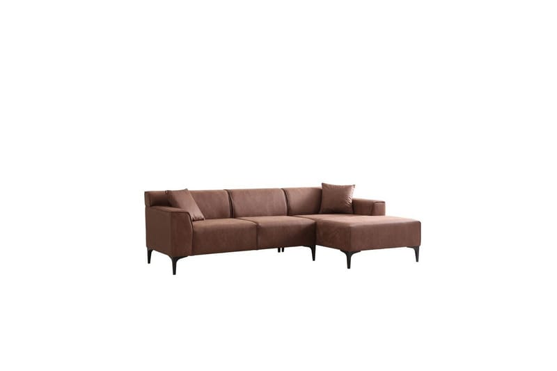 Malpani Soffa med Divan 3-sits - Cognac - Möbler - Soffa - Divansoffor & schäslongsoffa