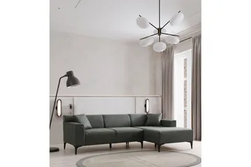 Malpani Soffa med Divan 3-sits - Grön - Möbler - Soffa - Divansoffor & schäslongsoffa