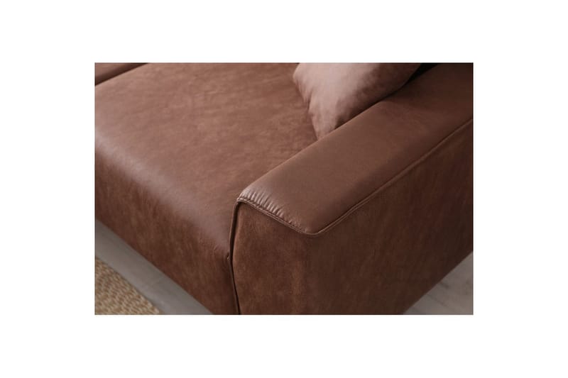 Malpani Soffa med Divan 4-sits - Cognac - Möbler - Soffa - Divansoffor & schäslongsoffa