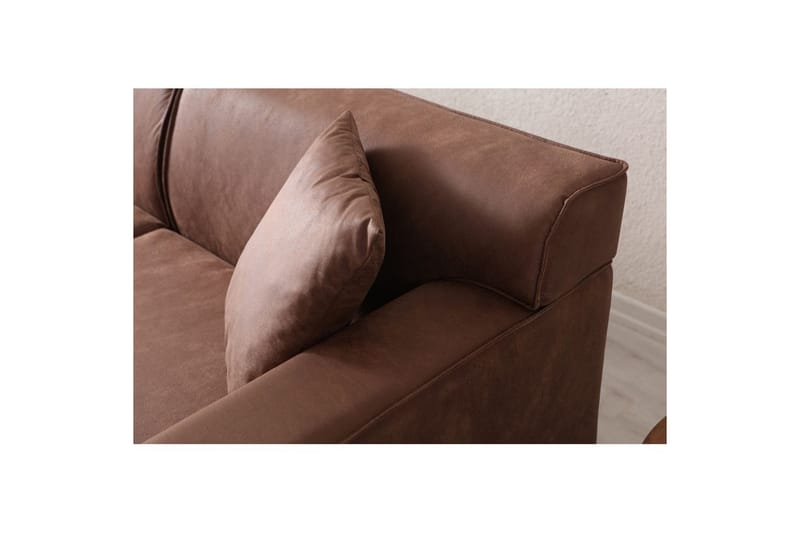Malpani Soffa med Divan 4-sits - Cognac - Möbler - Soffa - Divansoffor & schäslongsoffa