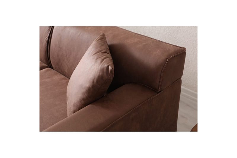 Malpani Soffa med Divan 4-sits - Cognac - Möbler - Soffa - Divansoffor & schäslongsoffa
