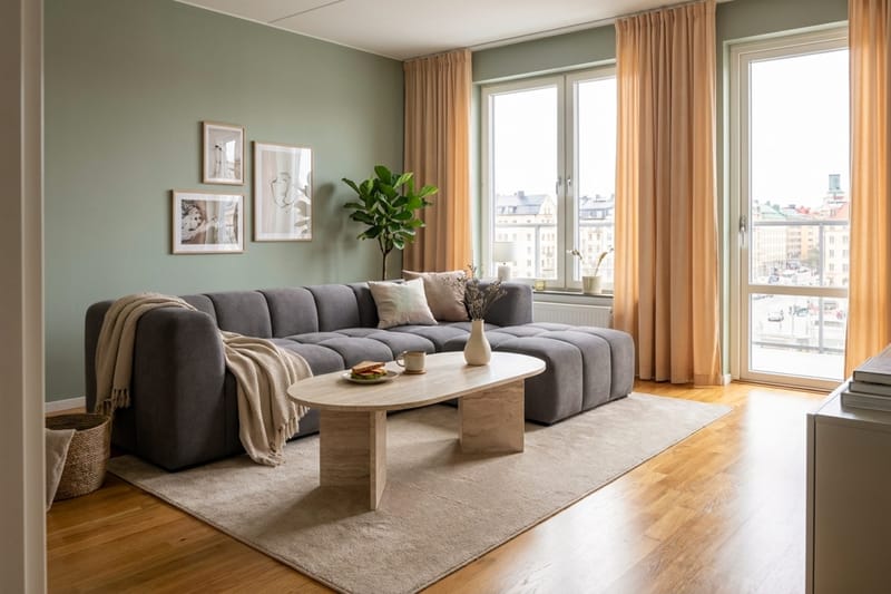 Marlow 3-sits Bubblig Divansoffa höger - Grå - Möbler - Soffa - Divansoffor & schäslongsoffa