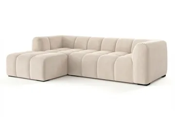 Marlow 3-sits Bubblig Divansoffa vänster - Beige - Möbler - Soffa - Divansoffor & schäslongsoffa
