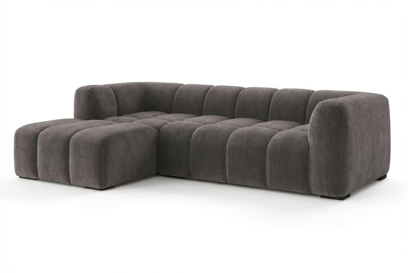 Marlow 3-sits Bubblig Divansoffa vänster - Grå - Möbler - Soffa - Divansoffor & schäslongsoffa