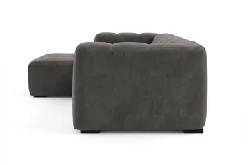 Marlow 3-sits L-formad Bubblig Divansoffa Vänster med Schäslong i Tyg - Grå - Möbler - Soffa - Divansoffor & schäslongsoffa