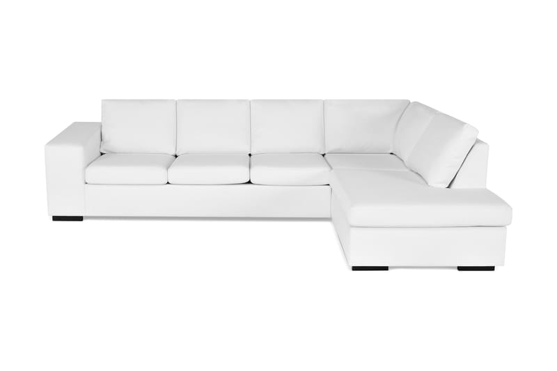Memphis 4-sits Högervänd L-formad Schäslongsoffa i Konstläder - Vit - Möbler - Soffa - Divansoffor & schäslongsoffa