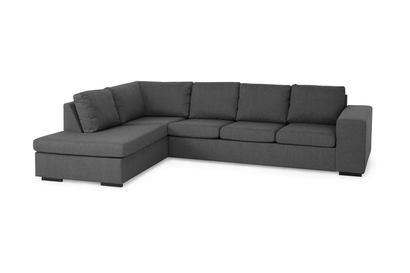Memphis 4-sits Vänstervänd L-formad Schäslongsoffa i Tyg - Mörkgrå - Möbler - Soffa - Divansoffor & schäslongsoffa