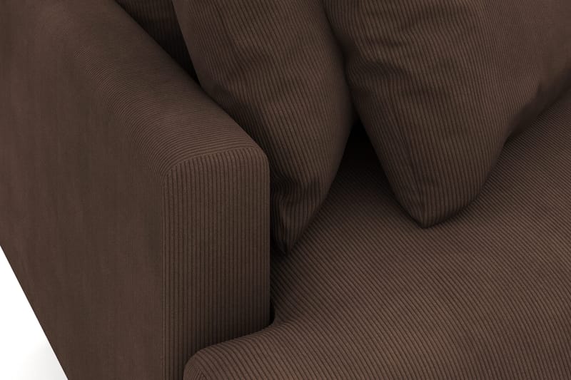 Menard 3-sits Högervänd L-formad Divansoffa i Manchester - Brun - Möbler - Soffa - Divansoffor & schäslongsoffa