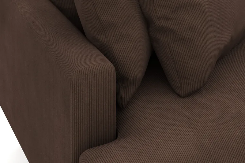 Menard 3-sits Högervänd L-formad Divansoffa i Manchester - Brun - Möbler - Soffa - Divansoffor & schäslongsoffa