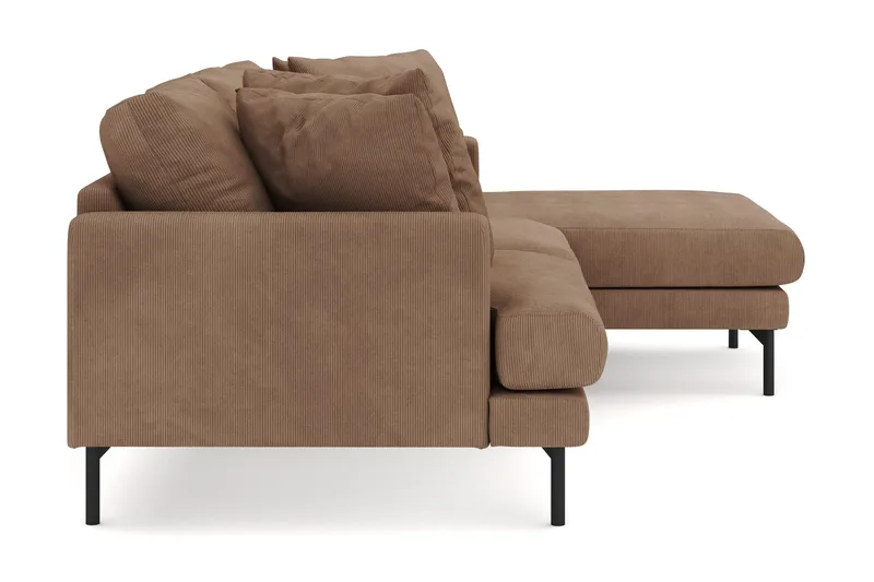 Menard 3-sits Högervänd L-formad Divansoffa i Manchester - Brun - Möbler - Soffa - Divansoffor & schäslongsoffa