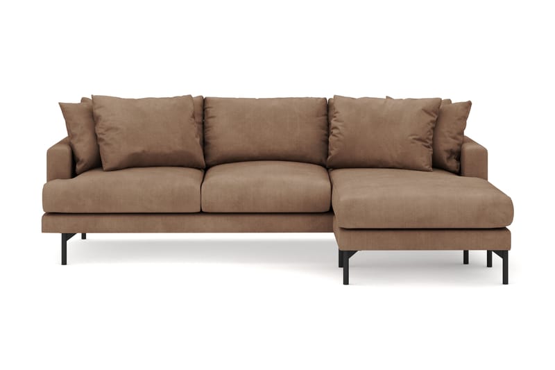 Menard 3-sits Högervänd L-formad Divansoffa i Manchester - Brun - Möbler - Soffa - Divansoffor & schäslongsoffa