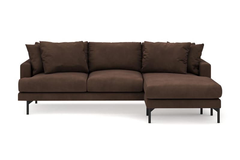 Menard 3-sits Högervänd L-formad Divansoffa i Manchester - Brun - Möbler - Soffa - Divansoffor & schäslongsoffa