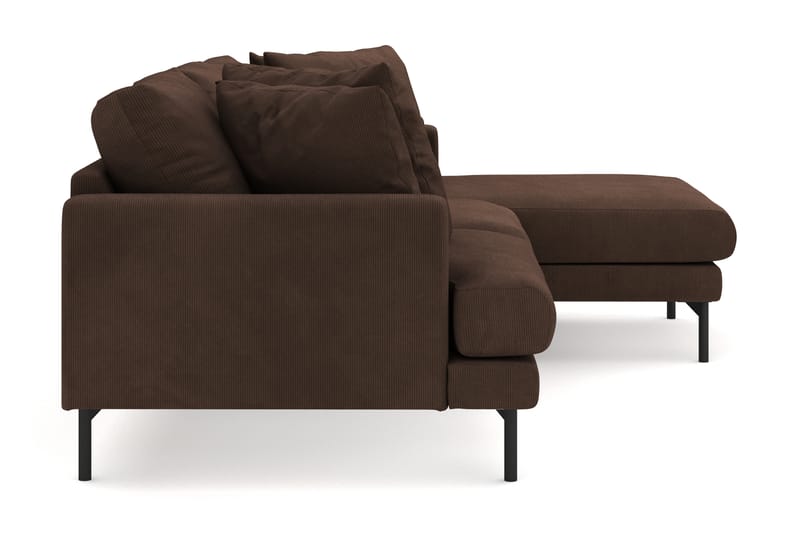 Menard 3-sits Högervänd L-formad Divansoffa i Manchester - Brun - Möbler - Soffa - Divansoffor & schäslongsoffa