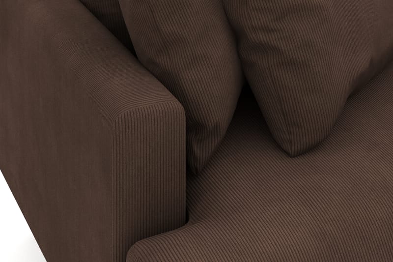 Menard 3-sits Högervänd L-formad Divansoffa i Manchester - Brun - Möbler - Soffa - Divansoffor & schäslongsoffa