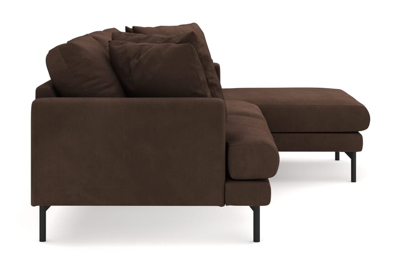 Menard 3-sits Högervänd L-formad Divansoffa i Manchester - Brun - Möbler - Soffa - Divansoffor & schäslongsoffa