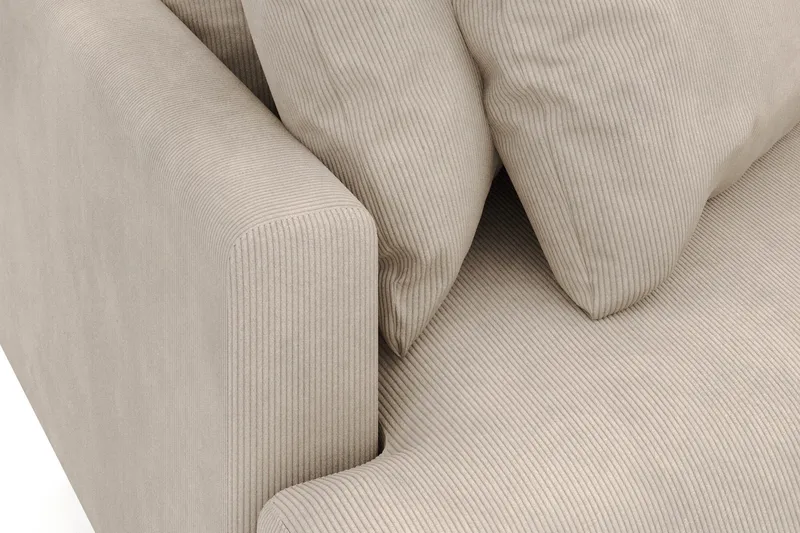 Menard 3-sits Högervänd L-formad Divansoffa i Manchester - Greige - Möbler - Soffa - Divansoffor & schäslongsoffa