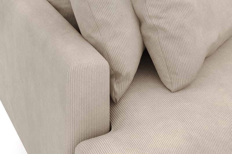Menard 3-sits Högervänd L-formad Divansoffa i Manchester - Greige - Möbler - Soffa - Divansoffor & schäslongsoffa