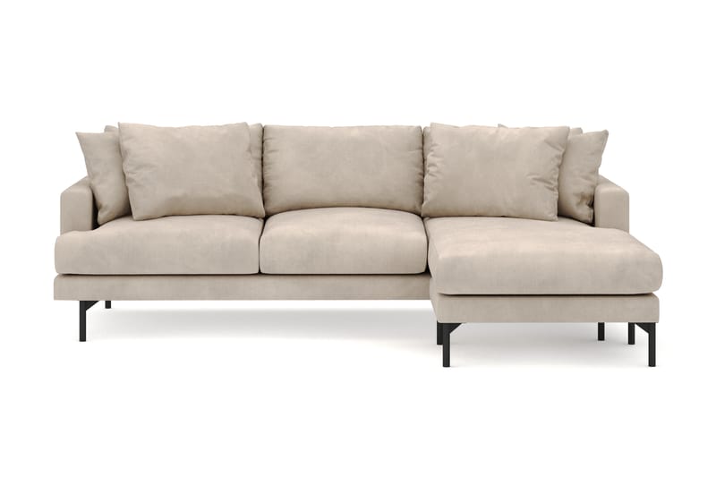 Menard 3-sits Högervänd L-formad Divansoffa i Manchester - Greige - Möbler - Soffa - Divansoffor & schäslongsoffa