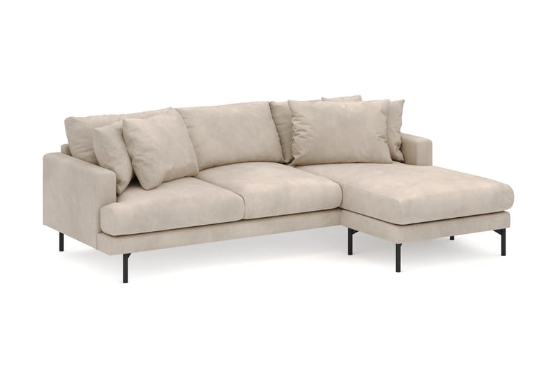 Menard 3-sits Högervänd L-formad Divansoffa i Manchester - Greige - Möbler - Soffa - Divansoffor & schäslongsoffa