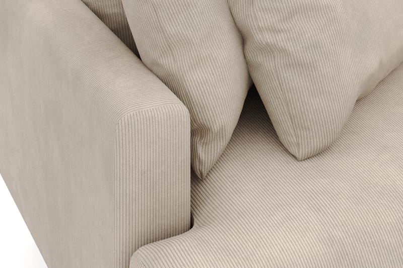 Menard 3-sits Högervänd L-formad Divansoffa i Manchester - Greige - Möbler - Soffa - Divansoffor & schäslongsoffa