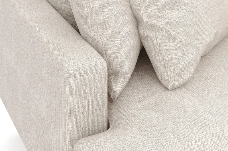 Menard 3-sits Högervänd L-formad Divansoffa i Tyg - Beige - Möbler - Soffa - Divansoffor & schäslongsoffa