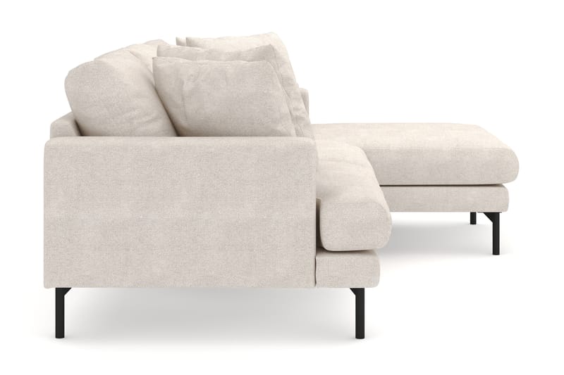 Menard 3-sits Högervänd L-formad Divansoffa i Tyg - Beige - Möbler - Soffa - Divansoffor & schäslongsoffa