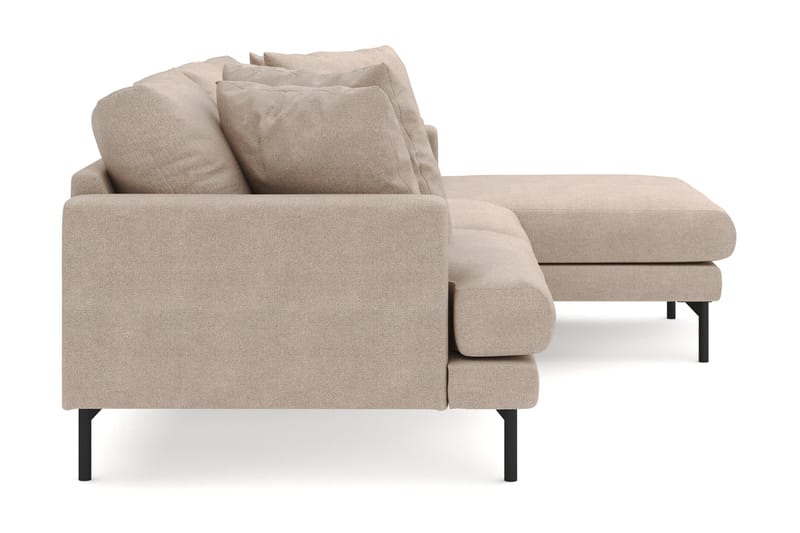 Menard 3-sits Högervänd L-formad Divansoffa i Tyg - Beige - Möbler - Soffa - Divansoffor & schäslongsoffa