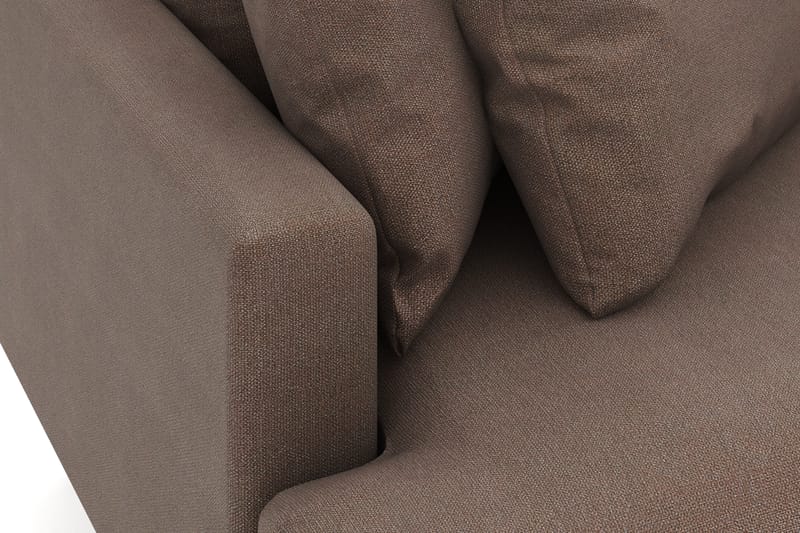 Menard 3-sits Högervänd L-formad Divansoffa i Tyg - Brun - Möbler - Soffa - Divansoffor & schäslongsoffa