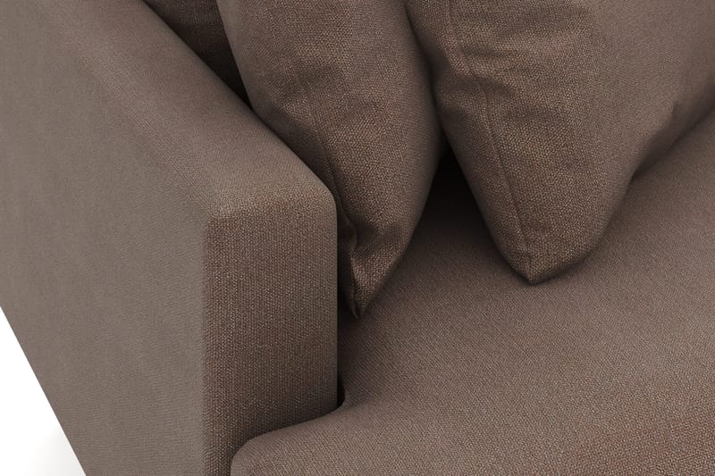 Menard 3-sits Högervänd L-formad Divansoffa i Tyg - Brun - Möbler - Soffa - Divansoffor & schäslongsoffa