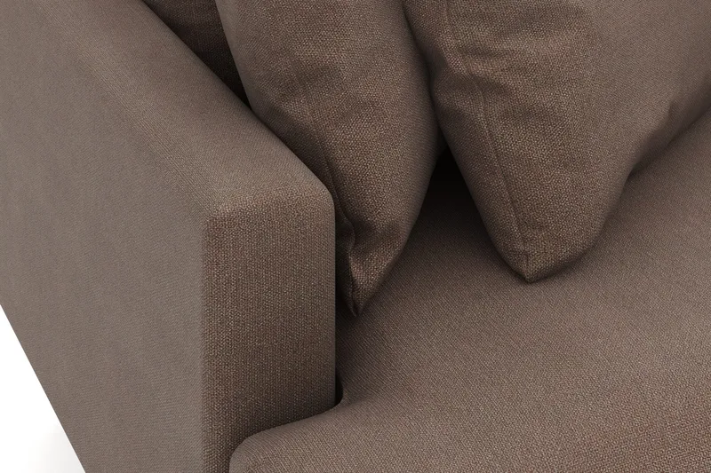 Menard 3-sits Högervänd L-formad Divansoffa i Tyg - Brun - Möbler - Soffa - Divansoffor & schäslongsoffa