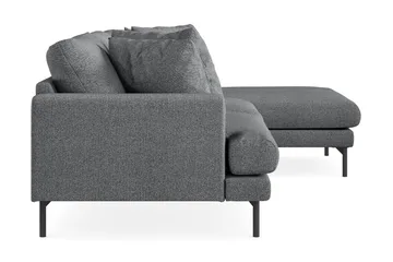 Menard 3-sits Högervänd L-formad Divansoffa i Tyg - Mörkgrå - Möbler - Soffa - Divansoffor & schäslongsoffa - 3 sits soffa med divan