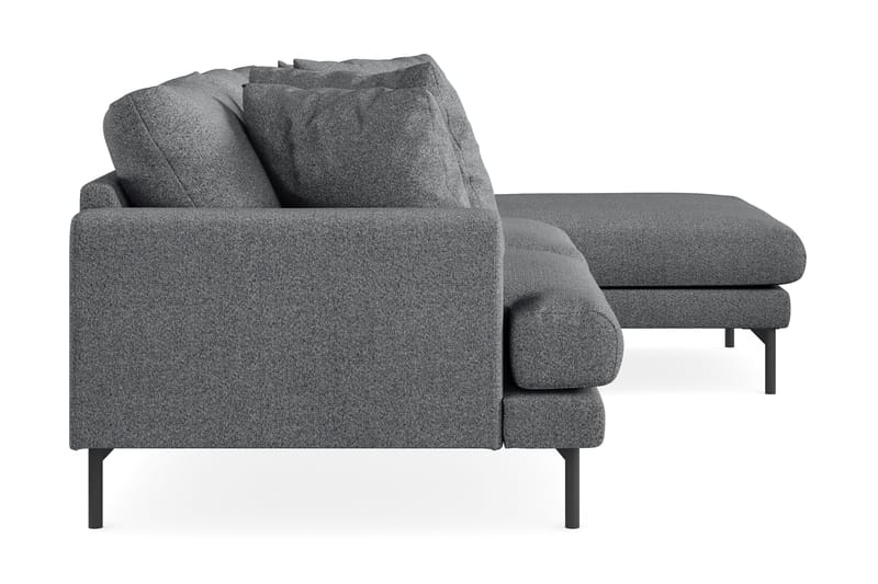 Menard 3-sits Högervänd L-formad Divansoffa i Tyg - Mörkgrå - Möbler - Soffa - Divansoffor & schäslongsoffa - 3 sits soffa med divan