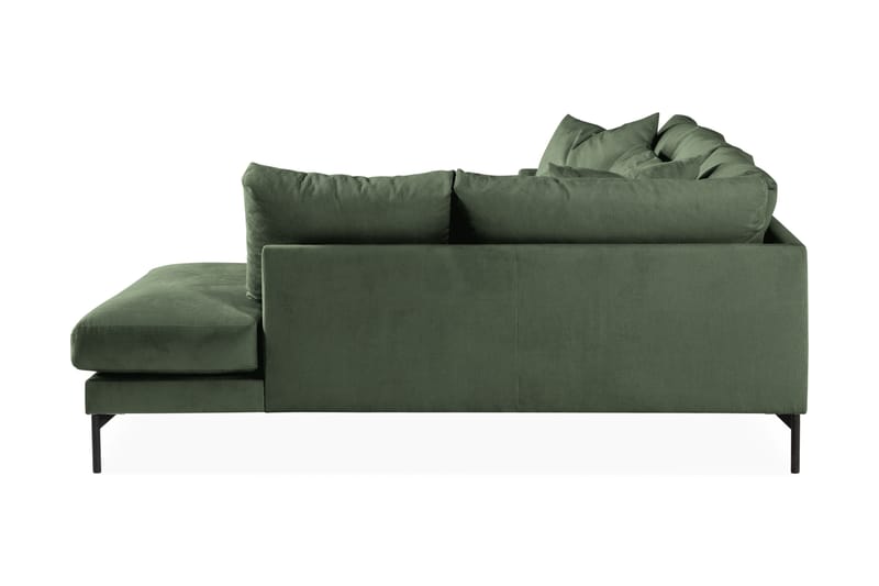 Menard 3-sits Soffa med Schäslong Höger - Grön/Svart - Divansoffor & schäslongsoffa - 4 sits soffa med divan