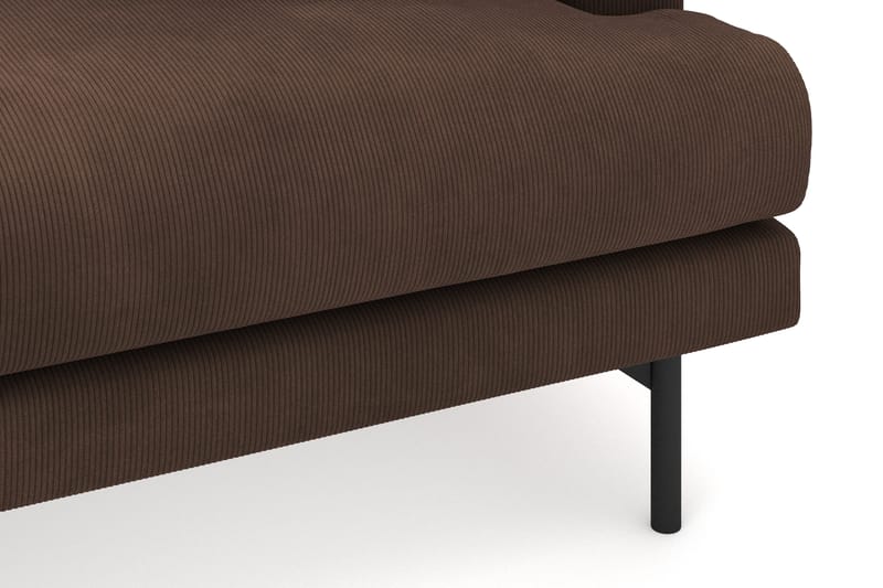 Menard 3-sits Vänstervänd L-formad Djup Divansoffa i Manchester - Brun - Möbler - Soffa - Divansoffor & schäslongsoffa