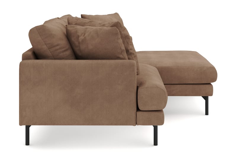 Menard 4-sits Högervänd L-formad Divansoffa i Manchester - Brun - Möbler - Soffa - Divansoffor & schäslongsoffa