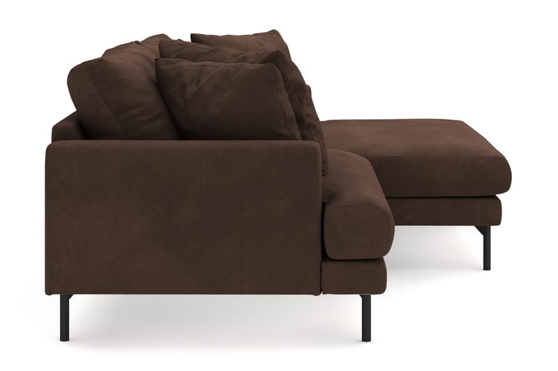 Menard 4-sits Högervänd L-formad Divansoffa i Manchester - Brun - Möbler - Soffa - Divansoffor & schäslongsoffa