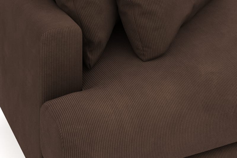 Menard 4-sits Högervänd L-formad Divansoffa i Manchester - Brun - Möbler - Soffa - Divansoffor & schäslongsoffa